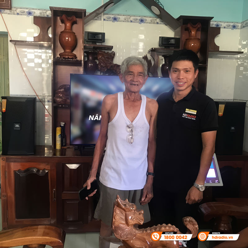 Dàn karaoke JBL KH79 kết hợp đầu màn VietK cho chú Song ở Phú Yên