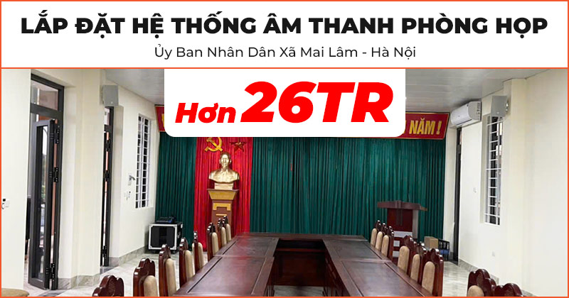 Dàn âm thanh phòng họp tại UBND xã Mai Lâm, Hà Nội