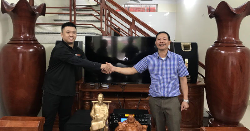 Lắp dàn karaoke anh Hồng ở Lạng Sơn (Loa BMB 900se, Đẩy JKAudio H2800, Vang số JKaudio X9000, Micro JKAudio B9, Loa Sub Polk Audio HTS12)