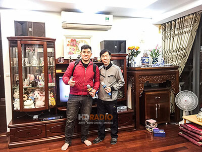 Lắp đặt bộ dàn karaoke cho gia đình Chú Sơn, tại Linh Đàm, Hà Nội