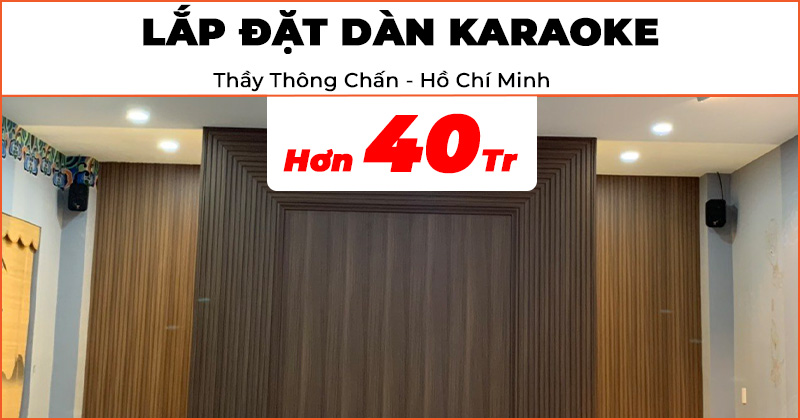Lắp đặt Dàn karaoke chất lượng trị giá hơn 44 triệu đồng cho Thầy Thông Chấn ở Quận 8, TP.Hồ Chí Minh (JBL Pasion 8, JBL Control 1 Pro, Neko AK3500)