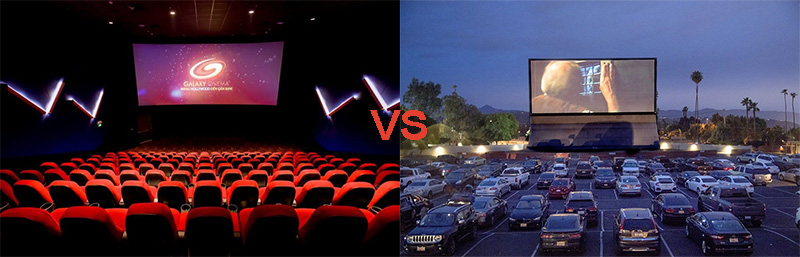 Rạp chiếu phim trong nhà và rạp chiếu phim ngoài trời