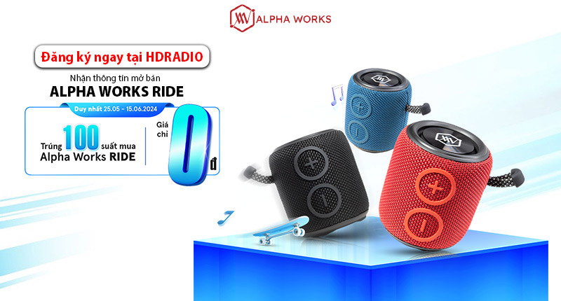 Chương trình đăng ký nhận thông tin mở bán và có cơ hội mua Loa AW-RIDE với giá 0 đồng