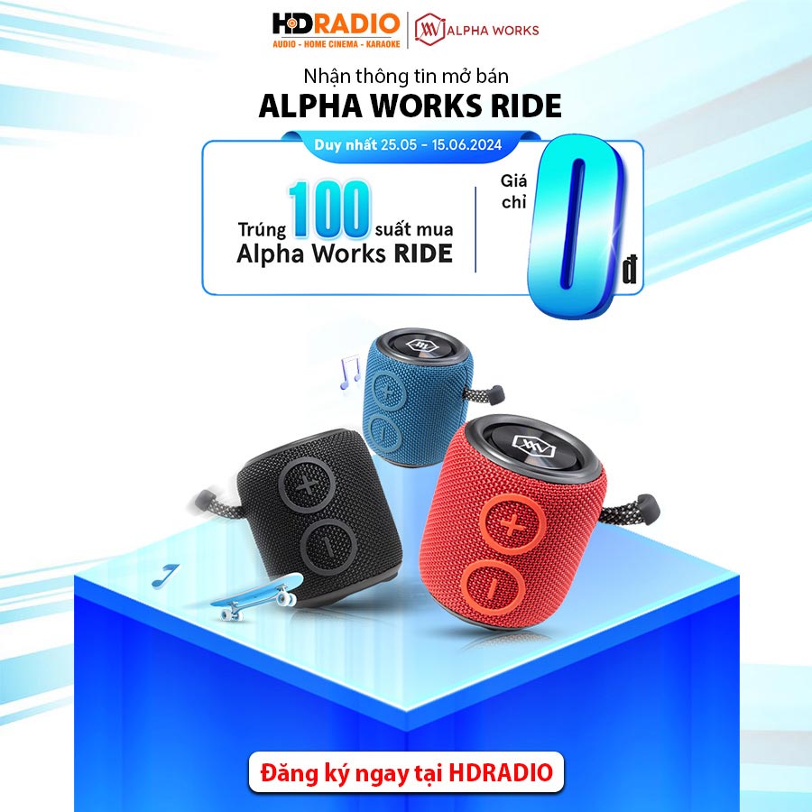 Chương trình đăng ký nhận thông tin mở bán và có cơ hội mua Loa AW-RIDE với giá 0 đồng