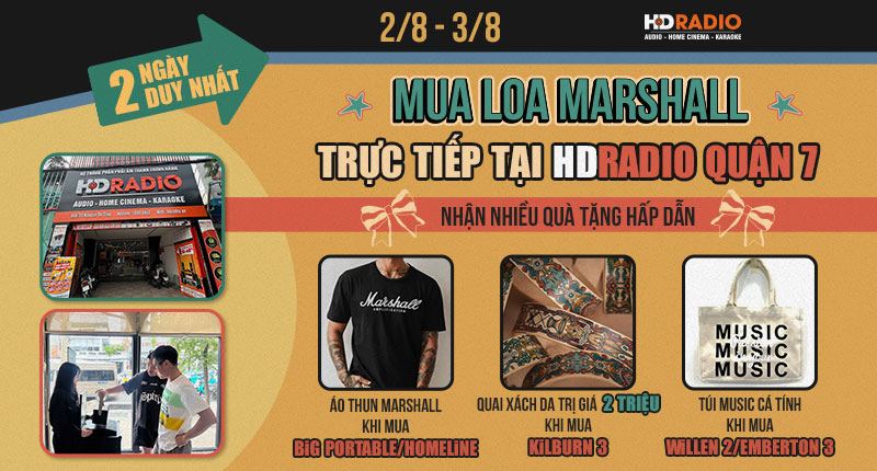 Mua Loa Marshall Trực Tiếp Tại Showroom HDRadio Quận 7 Nhận Quà Tặng Hấp Dẫn Mua Loa Marshall Trực Tiếp Tại Showroom HDRadio Quận 7 Nhận Quà Tặng Hấp Dẫn