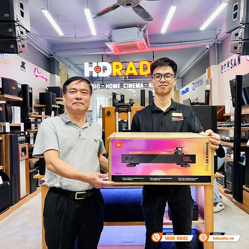 Khách hàng mua Đầu đĩa than JBL chính hãng tại HDRadio