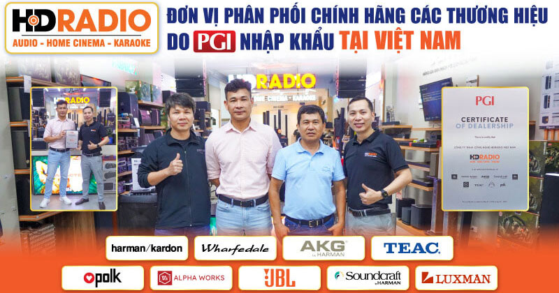 HDRadio Là Đại lí Phân Phối Chính Hãng JBL, Wharfedale Pro, Polk Audio, Luxman, Harman Kardon, AKG, SoundCraft,  Alpha Works, TEAC do PGI Nhập Khẩu tại Việt Nam 2025