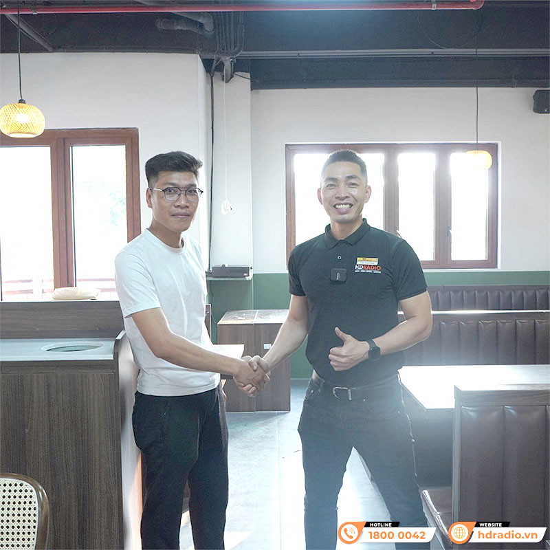 Công trình lắp đặt Loa JBL KPS1 tại nhà hàng 3C`S cho anh Sơn ở Văn Giang, Hưng Yên