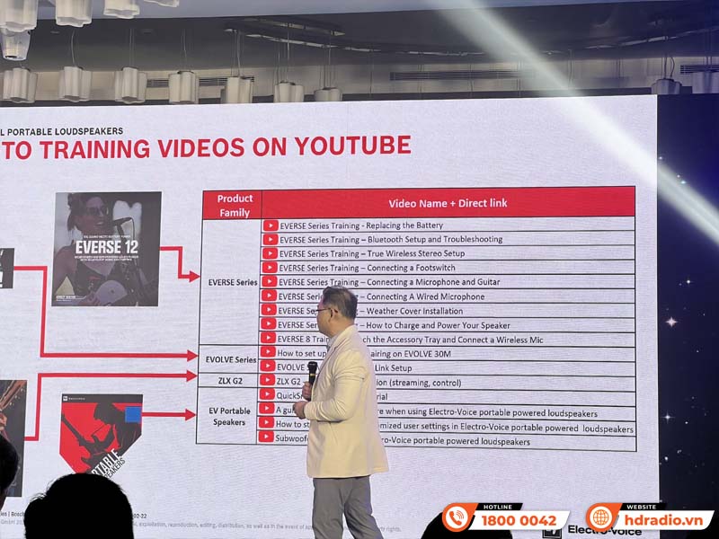 HDRadio tham dự sự kiện ra mắt Loa Electro voice Everse 12 tại Loud & Clear Roadshow 2025