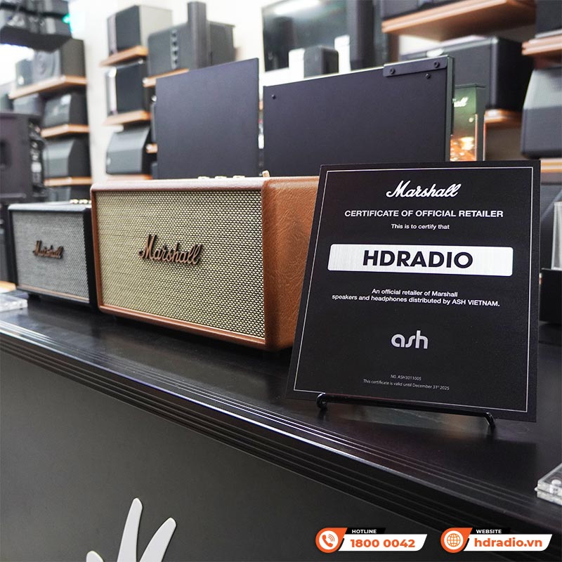HDRadio Tiếp Tục Đón Nhận Danh Hiệu Chuỗi Cửa Hàng Bán Loa Marshall Chính Hãng Uy Tín Nhất 2025