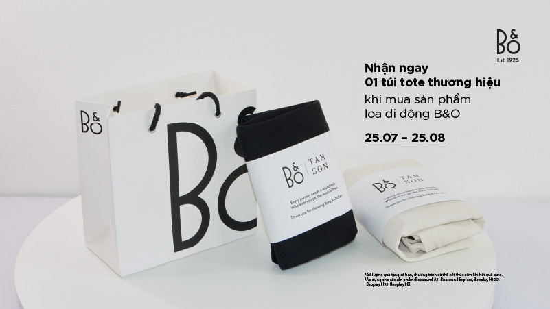Mua Loa, Tai nghe Bang & Olufsen Nhận Túi Tote Thương Hiệu