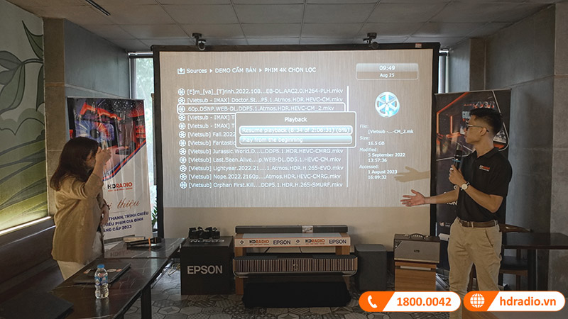 HDRadio & LOGICO & EPSON tổ chức sự kiện giới thiệu hệ thống âm thanh, trình chiếu phòng phim đẳng cấp