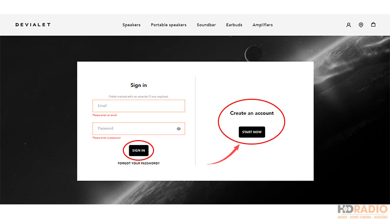 đăng nhập hoặc tài khoản