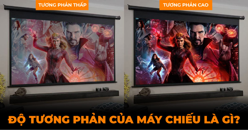 Độ tương phản của máy chiếu là gì?