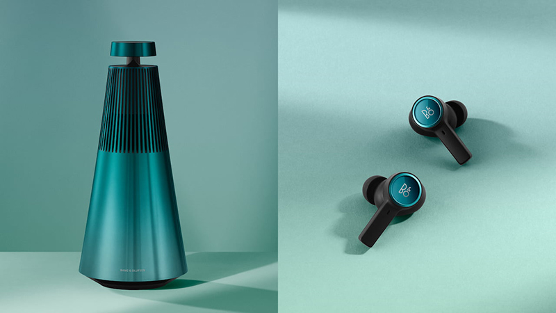 Hãng Bang Olufsen ra mắt phiên bản màu Northern Sky Turquoise cho loa Beosound 2 và tai nghe Beoplay EX