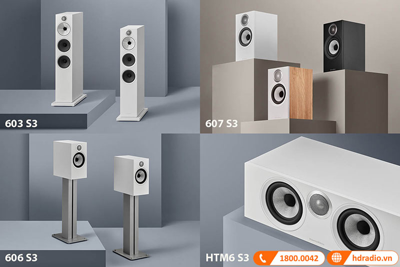 4 mẫu loa dòng loa B&W 600 S3