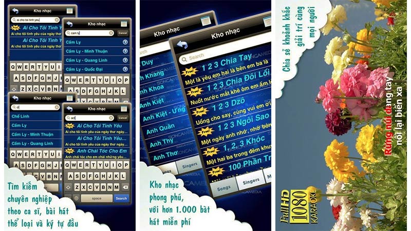 Phan mem hat karaoke tren dien thoai