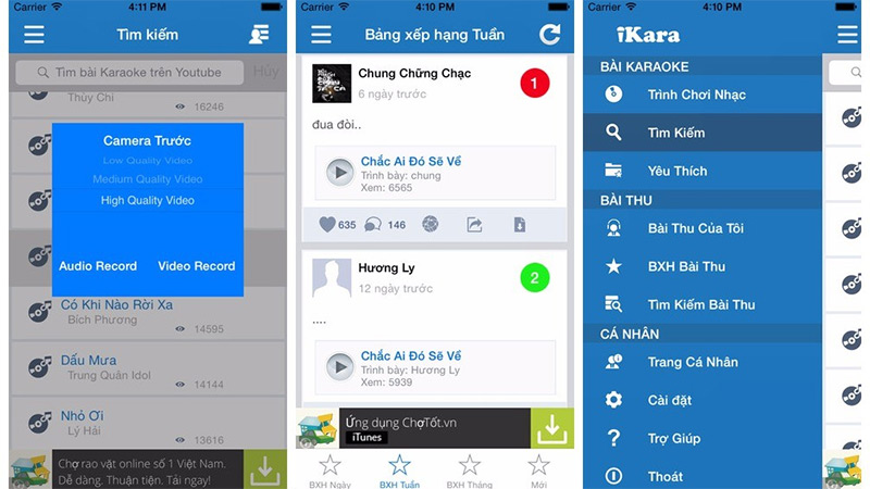 Phan mem hat karaoke tren dien thoai