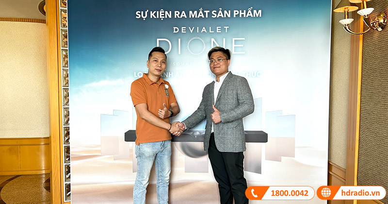 HDRADIO tham dự sự kiện ra mắt sản phẩm Loa Soundbar Devialet Dione của hãng DEVIALET