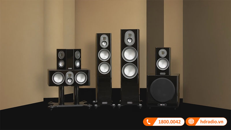 Dòng loa Gold Series có 4 phiên bản màu sắc với thiết kế sang trọng và cao cấp