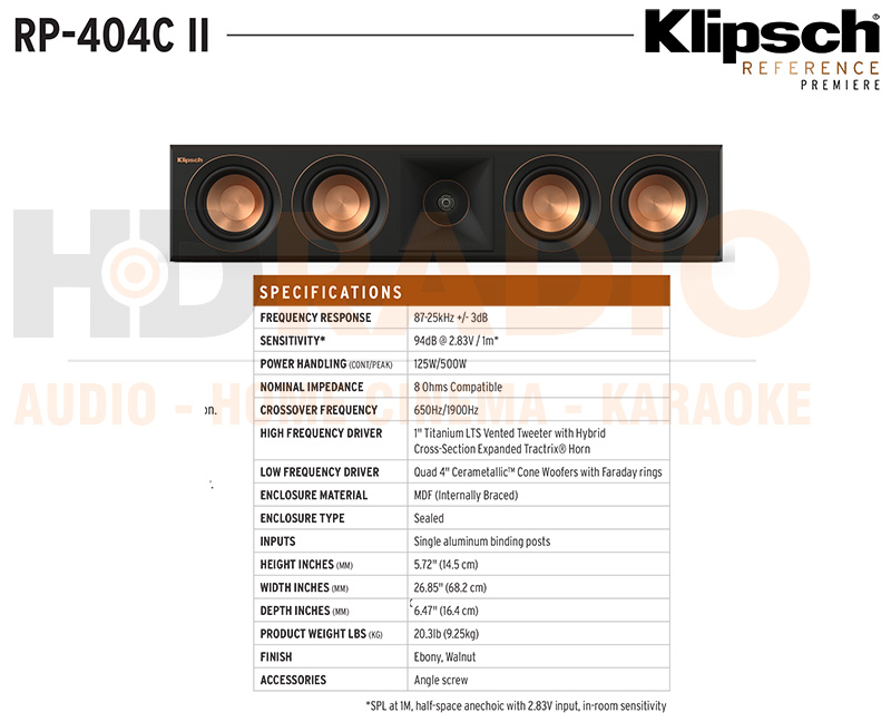 Loa Klipsch RP-404C II