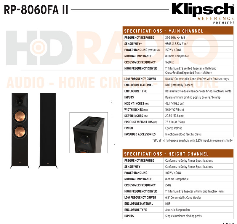 Loa Klipsch RP-8060FA II