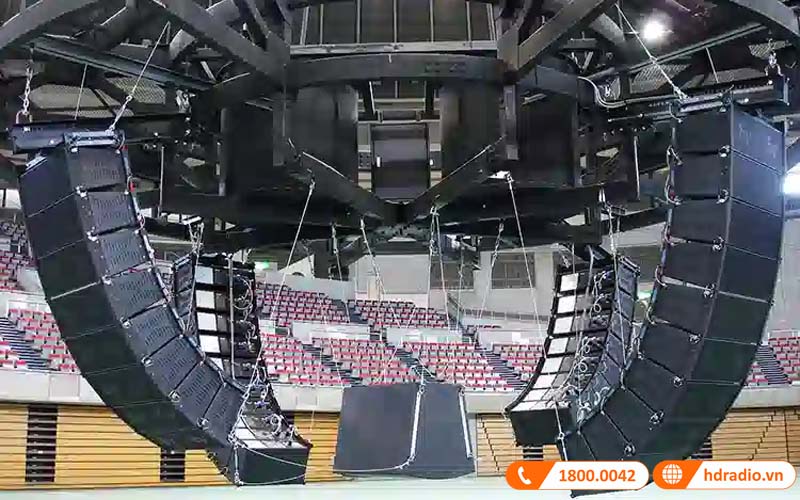 Loa line array và bài toán về âm thanh trong nhà thi đấu thể thao