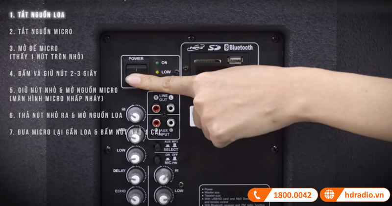 Micro không kết nối được với loa kéo