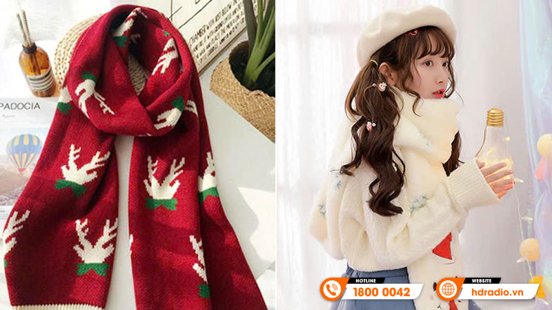 Tặng khăn, mũ len đêm Giáng sinh