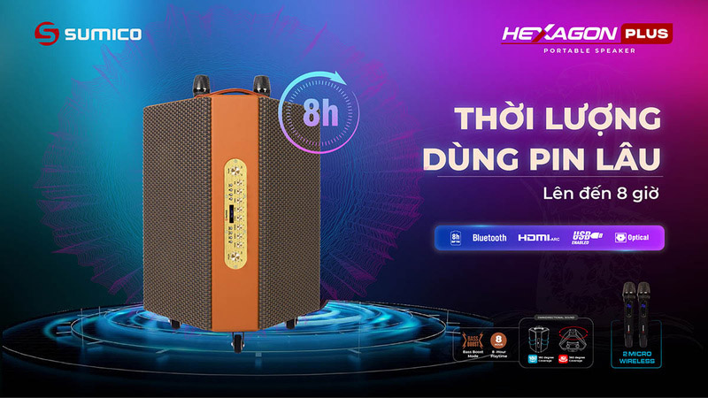 Sumico ra mắt loa kéo karaoke Hexagon Plus