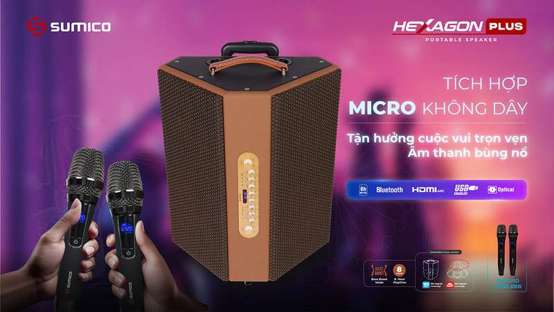 Sumico ra mắt loa kéo karaoke Hexagon Plus