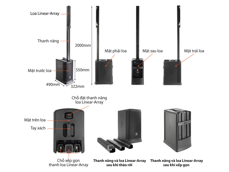 Loa cot lien cong suat