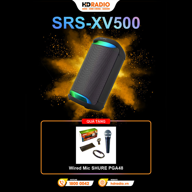 Quà tặng khi mua Loa Sony SRS-XV500