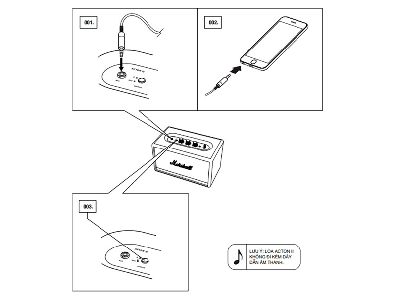 một đầu vào loa, một đầu vào điện thoại