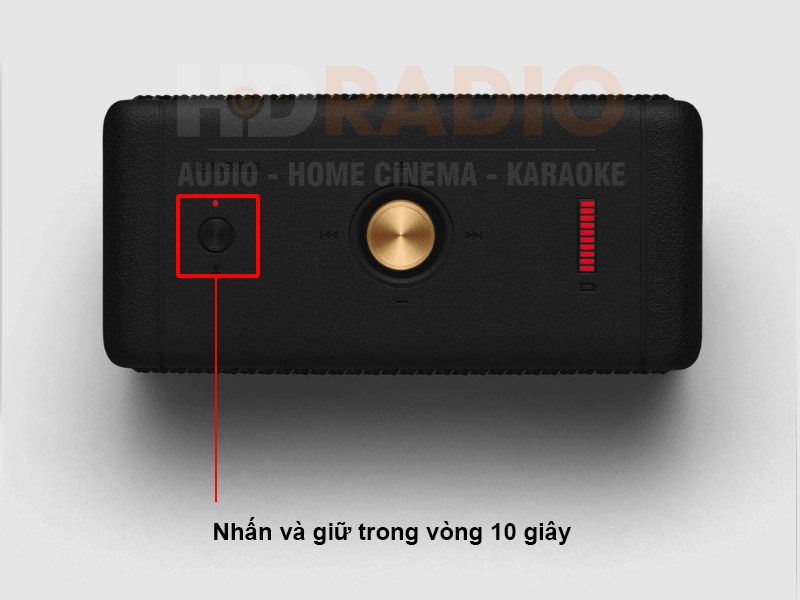 Reset (cài đặt) loa marshall Emberton về mặc định