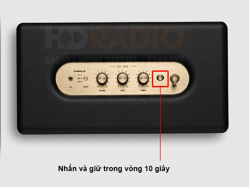 Reset (cài đặt) loa marshall Stanmore 3 về mặc định