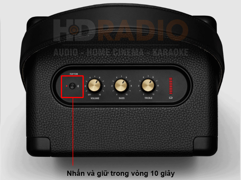 Reset (cài đặt) loa marshall Tufton về mặc định