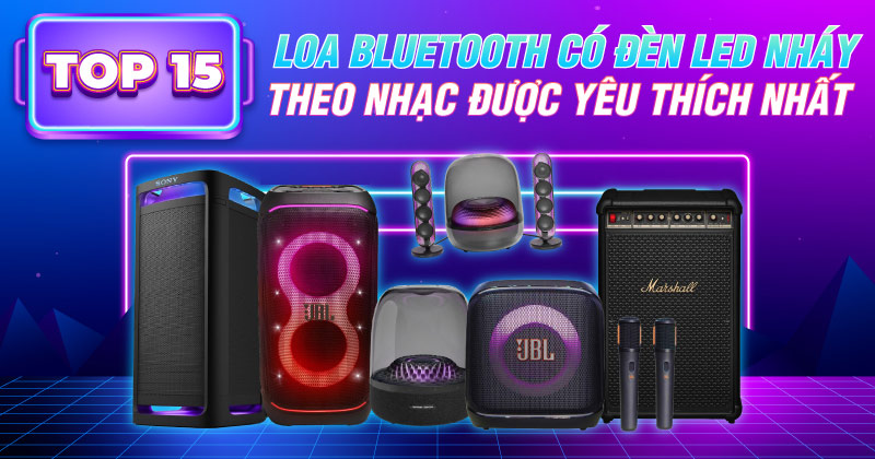 TOP 15 Loa Bluetooth có đèn LED đổi màu nháy theo nhạc đẹp nhất 2025