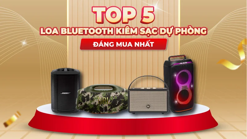 TOP 5 loa bluetooth kiêm pin sạc dự phòng đáng mua nhất