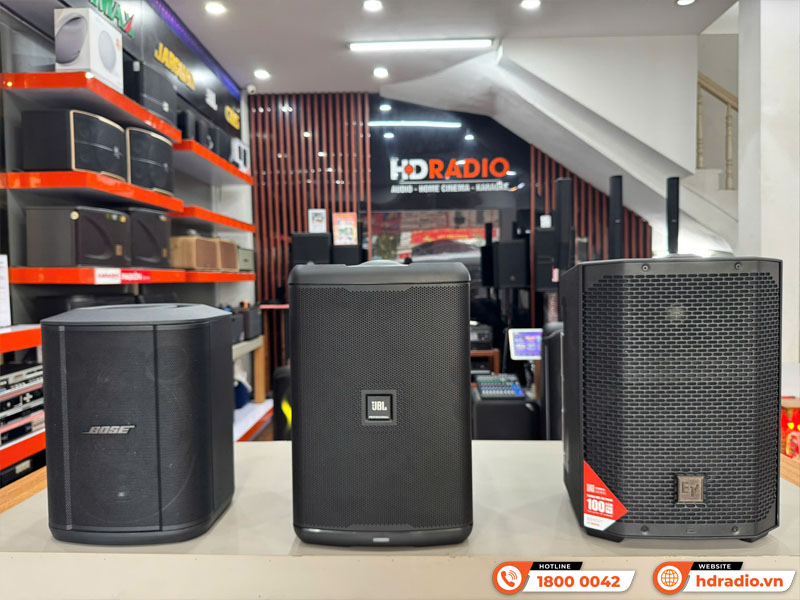 JBL EON ONE Compact, Bose S1 Pro Plus, Electro-Voice Everse 8 Nên Chọn Loa nào
