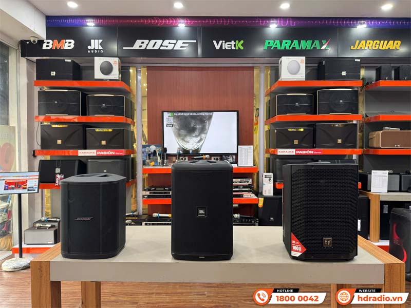 JBL EON ONE Compact, Bose S1 Pro Plus, Electro-Voice Everse 8 Nên Chọn Loa nào