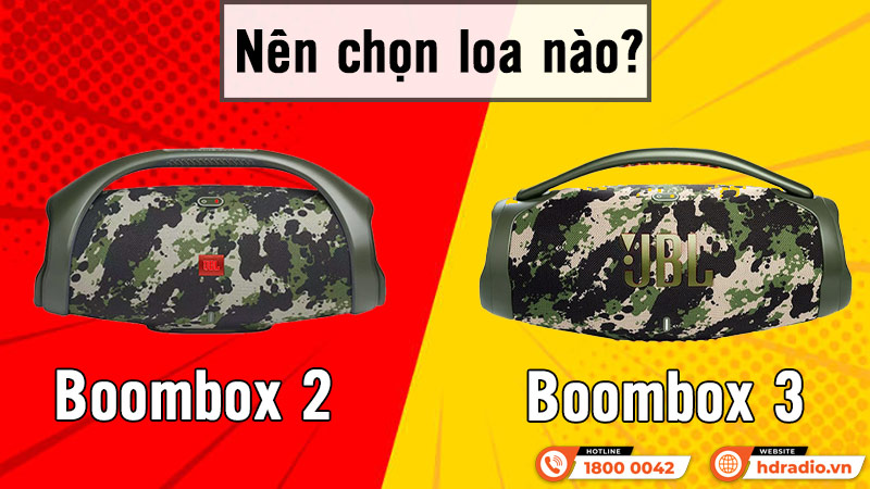 So sánh Loa JBL Boombox 2 và Loa JBL Boombox 3