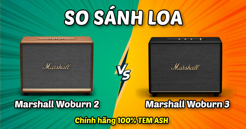 So Sánh loa Marshall Woburn 2 với loa Marshall Woburn 3 chính hãng ASH (New 2025)