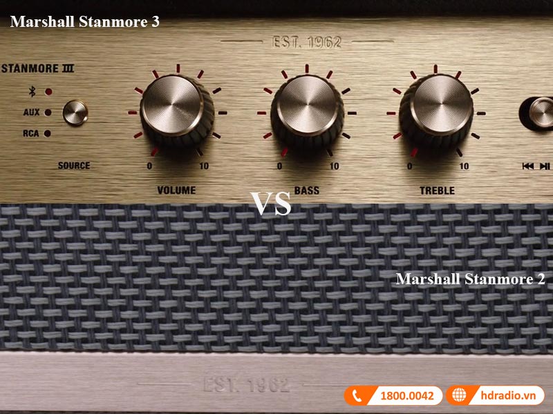 So sanh Loa Marshall Stanmore 2 VS Loa Marshall Stanmore 3
