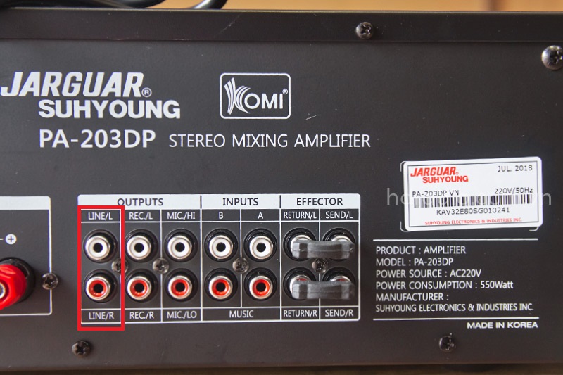 Kết nối loa sub và amply