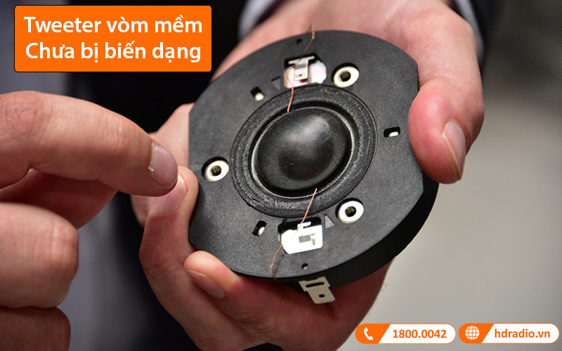 Tweeter vòm mềm chưa bị biến dạng Tweeter vòm mềm chưa bị biến dạng
