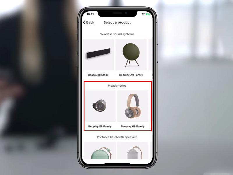Ung dung Bang & Olufsen cho tai nghe
