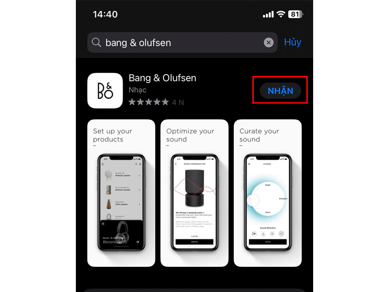 Ung dung Bang & Olufsen cho tai nghe
