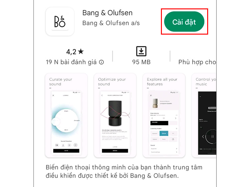 Ung dung Bang & Olufsen cho tai nghe