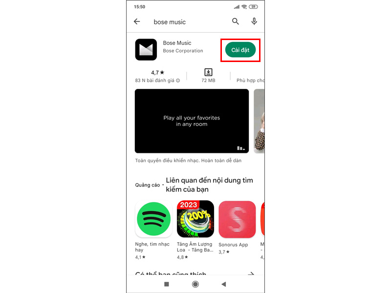 Huong dan tai va su dung Bose Music cho Tai Nghe